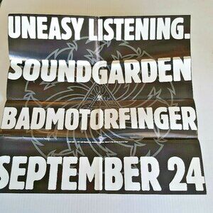 Vintage SOUNDGARDEN Badmotorfinger POSTER  24" x 24" RARE PROMO Only 1991